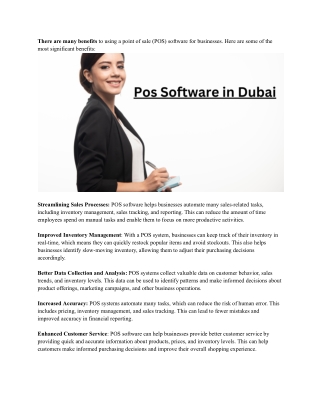 Pos Software in Dubai