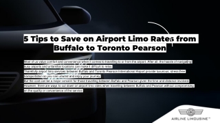 How to Save on Airport Limo Rates from Buffalo to Toronto Pearson