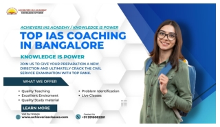 Best IAS Coaching Centre In Bangalore
