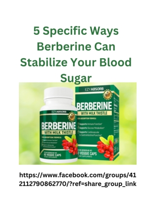 5 Specific Ways Berberine Can Stabilize Your Blood Sugar