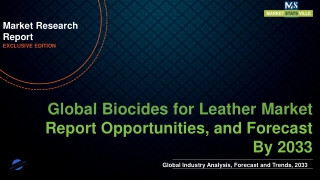 Biocides for Leather Market Worth US$ 735.9 million by 2030