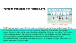 Vacation Packages For Florida Keys