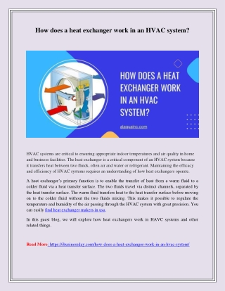 How does a heat exchanger work in an HVAC system