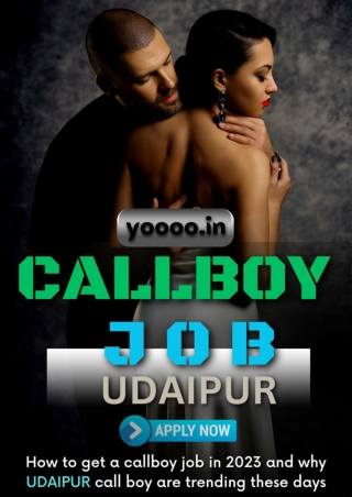 Provide service to females by doing call boy job Udaipur