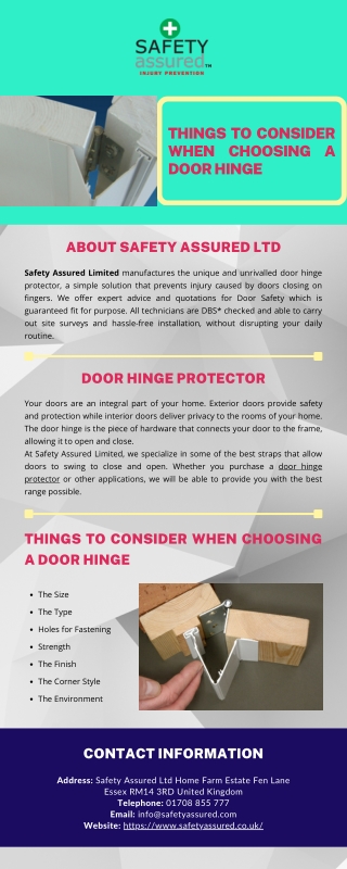 Things to Consider When Choosing a Door Hinge
