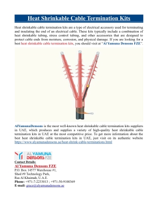 Heat Shrinkable Cable Termination Kits