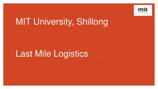 Last Mile Logistics