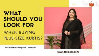 What should you look for when buying plus-size kurtis