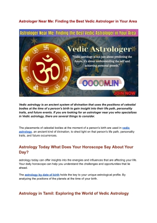 Astrologer Near Me_ Finding the Best Vedic Astrologer in Your Area