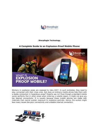 A Complete Guide to an Explosion Proof Mobile phone