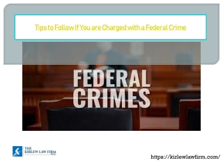 Tips to Follow If You are Charged with a Federal Crime