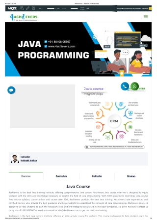 Affordable Java Training Institute in Noida with Placement Support-4achievers