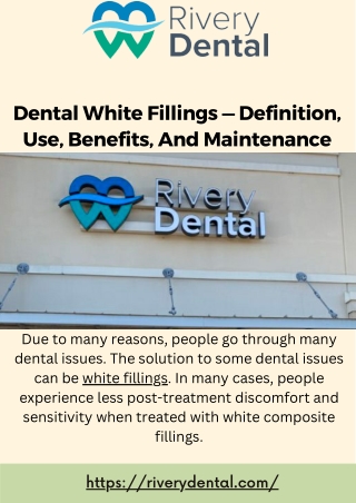Get Natural Looking White Fillings for Your Teeth