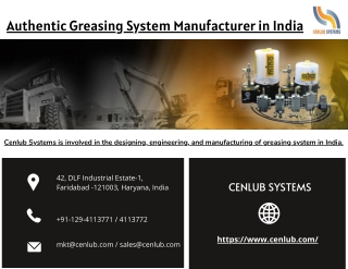 Authentic Greasing System Manufacturer in India