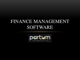 Finance management software - Free Demo