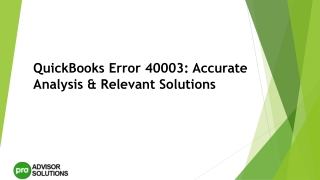 Easy methods to resolve QuickBooks Error 40003
