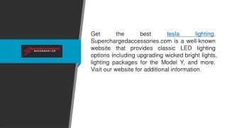 Tesla Lighting Superchargedaccessories.com