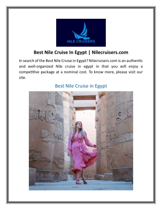 Best Nile Cruise In Egypt Nilecruisers.com