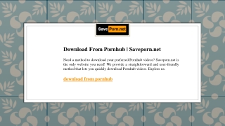 Download From Pornhub  Saveporn.net