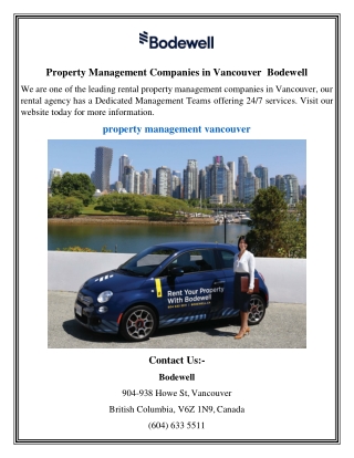 Property Management Companies in Vancouver  Bodewell