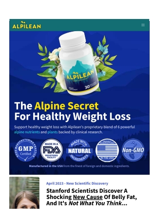 Alpilean is a weight loss dietary supplement