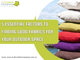 5 Essential Factors to Finding Good Fabrics for Your Outdoor Space