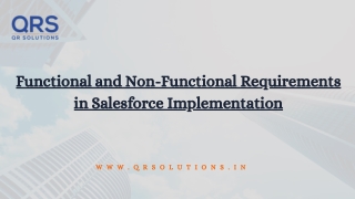 Functional and Non-Functional Requirements in Salesforce Implementation | QR Sol