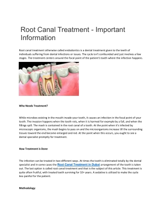 Root Canal Treatment