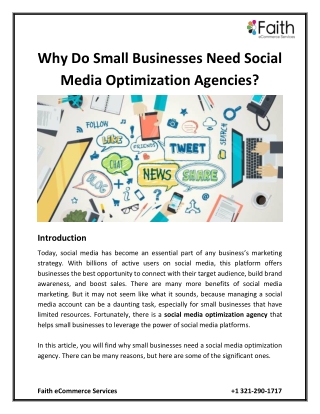 Why Do Small Businesses Need Social Media Optimization Agencies