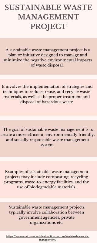 Sustainable waste management project