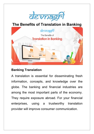 The Benefits of Translation in Banking