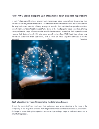 How AWS Cloud Support Can Streamline Your Business Operations (1)