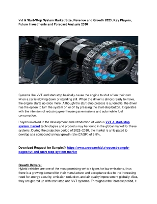 Vvt & Start-Stop System Market