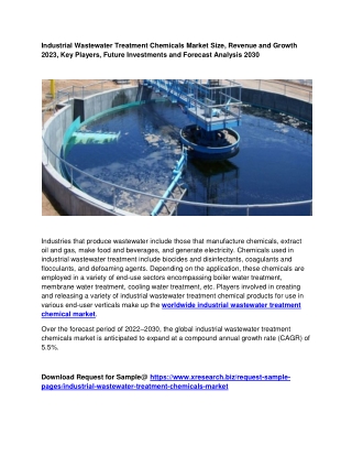 Industrial Wastewater Treatment Chemicals Market