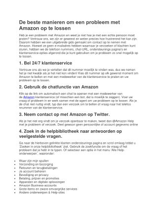 De beste manieren om een probleem met Amazon op te lossen