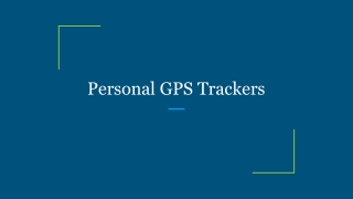 Personal GPS Trackers