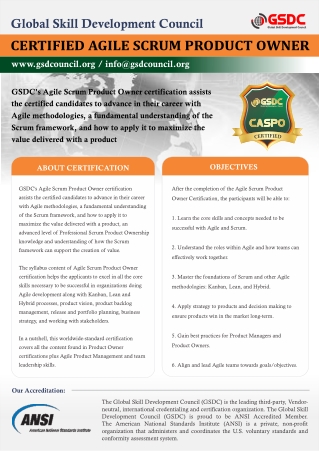 Get Certified as an Scrum Product Owner certification to Advance Your Skills