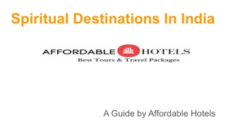 Spiritual Destinations In India