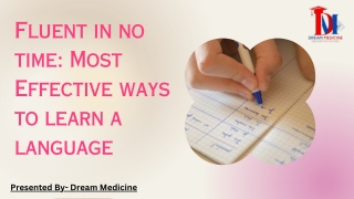 Most Effective ways to learn a language