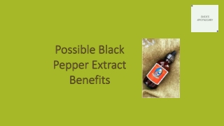 Black Pepper Extract Benefits