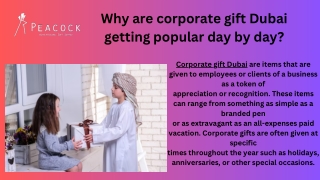 Why are corporate gift Dubai getting popular day by day