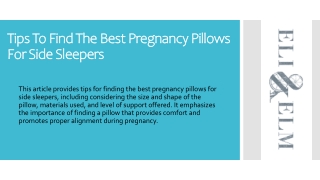 Tips to Find the Best Pregnancy Pillows for Side Sleepers