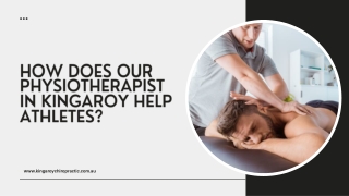 How Does Our Physiotherapist in Kingaroy Help Athletes?
