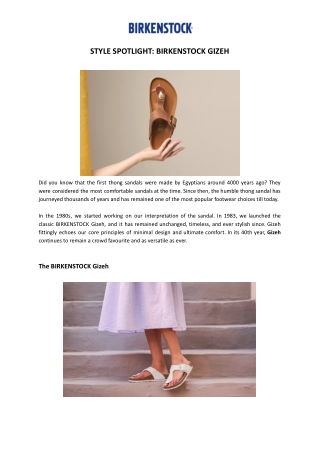 Style Spotlight: Birkenstock Gizeh