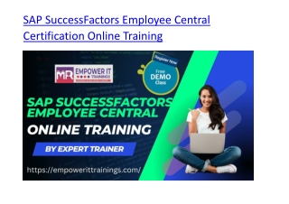 SAP SuccessFactors Employee Central Certification Online Training