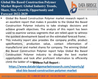 Bio Based Construction Polymer Market-Chemical Material