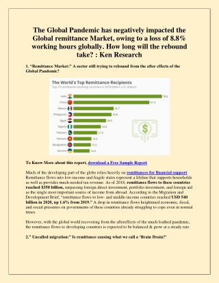 Leading Online Remittance Service Providers - Ken Research