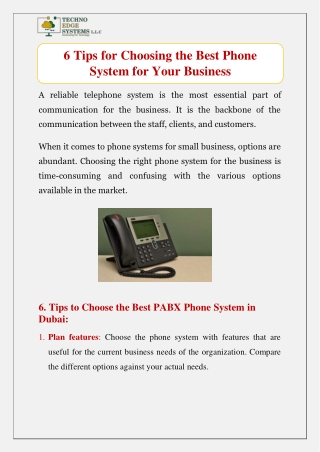 6 Tips for Choosing the Best Phone System for Your Business