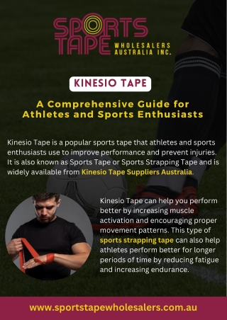 Kinesio Tape-A Comprehensive Guide for Athletes and Sports Enthusiasts