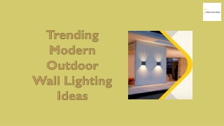 Modern Outdoor Wall Lighting Ideas